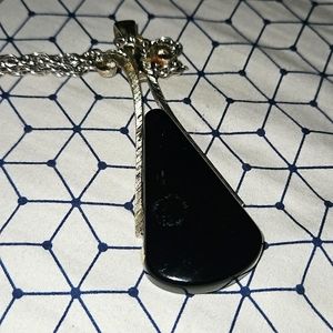 Avon ebony teardrop pendant necklace